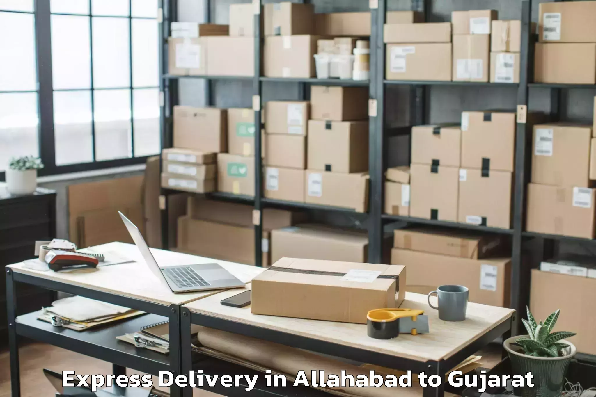 Book Your Allahabad to Jambughoda Express Delivery Today